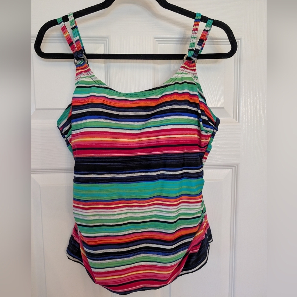 CROFT & BARROW Striped Tankini Swim Top